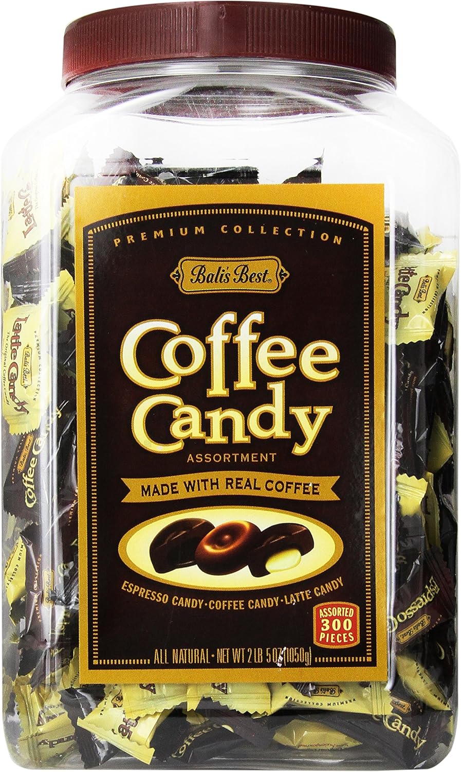Bali's Best Assorted Coffee Candy Jar - 2lb 5oz
