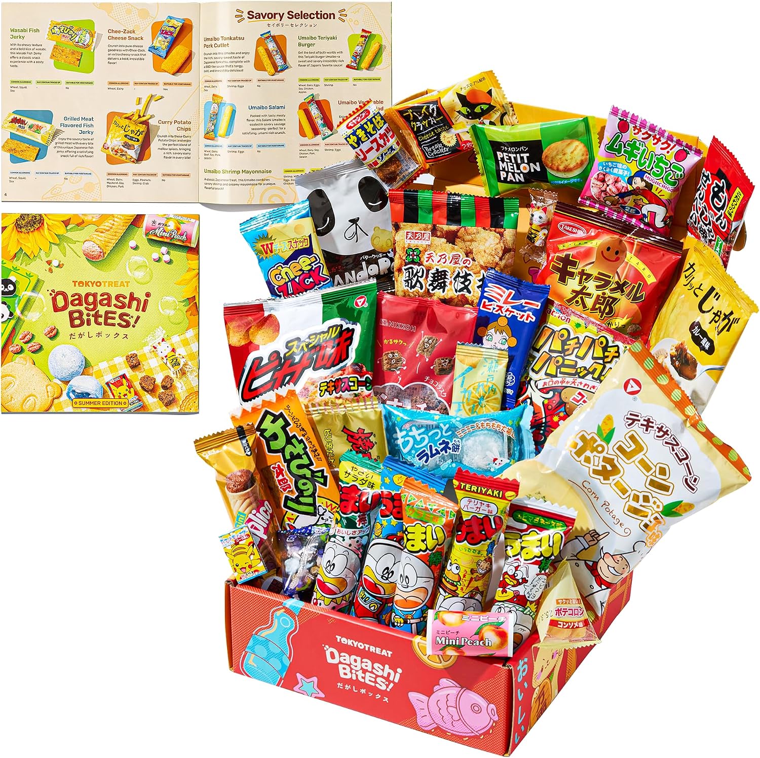 TokyoTreat Japanese Snack Box – 30 Assorted Japanese Candy & Dagashi, Spring Gift Box, Individually Wrapped Treats from Japan