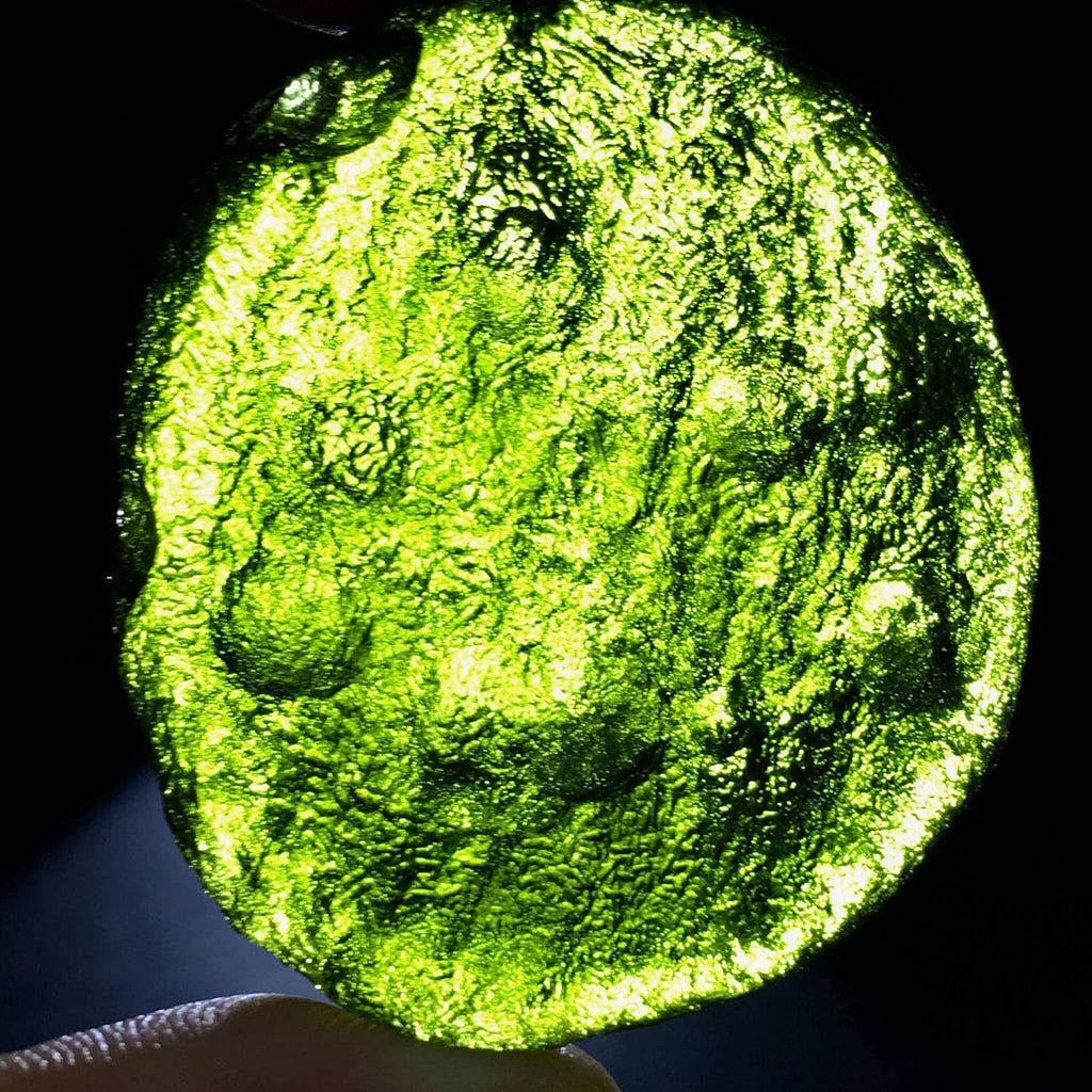 6-26g Moldavite Natural Czech Meteorite Impact Glass Rough Stone Crystal Energy Stone 1pc SBOTTON-8571 (Size : 6-9g)