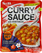 S&B Curry Sauce with Vegetables Medium Hot,7.4 Ounce (Pack of 10)