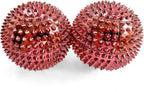 2X Spiky DBT Skill Balls | 2inch | Magnetic Stress Relief Balls | Spiky Massage Balls for Relaxation, Tension Release, Focus & Mobility (Rose Gold)