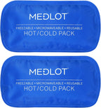LotFancy Gel Ice Packs, 2pc Reusable Hot Cold Pack for Therapy, Heating Cooling Gel Pad, Pain Relief for Face, Head, TMJ, Wisdom Teeth, Oral Facial Surgery, Sport Injuries, Migraine, Muscle Joint