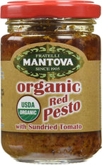 Mantova Organic Red Pesto with Sundried Tomato, 4.6 Ounce – Gourmet, Artisanal, and Flavor-Packed