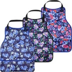 3 Pcs Adult Bibs For Women Senior, Reusable Waterproof Bibs For Adult, Clothing Protector With Crumb Catcher