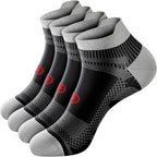 PAPLUS Compression Socks for Men & Women, 2/4/6 Pairs Ankle Running Socks with Arch Support, Ankle Support, Plantar Fasciitis