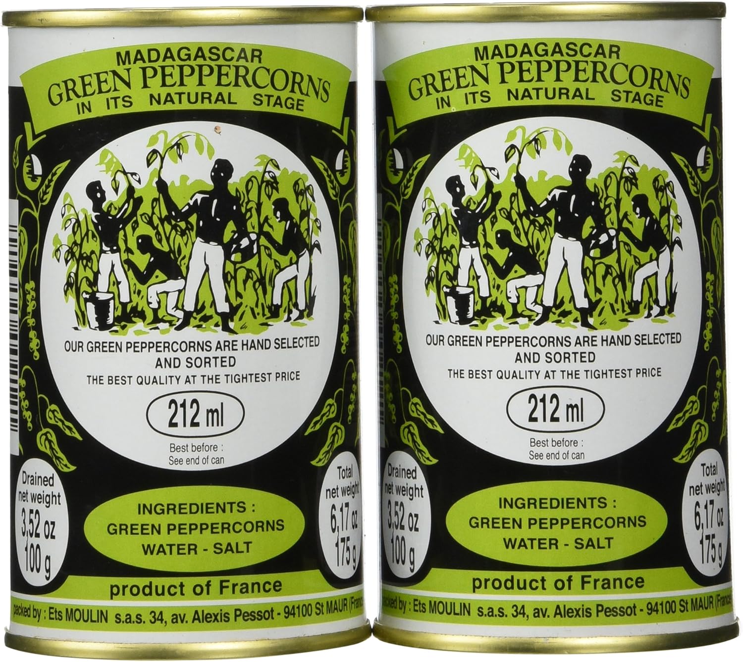 Madagascar Green Peppercorns in Brine - Pack 2