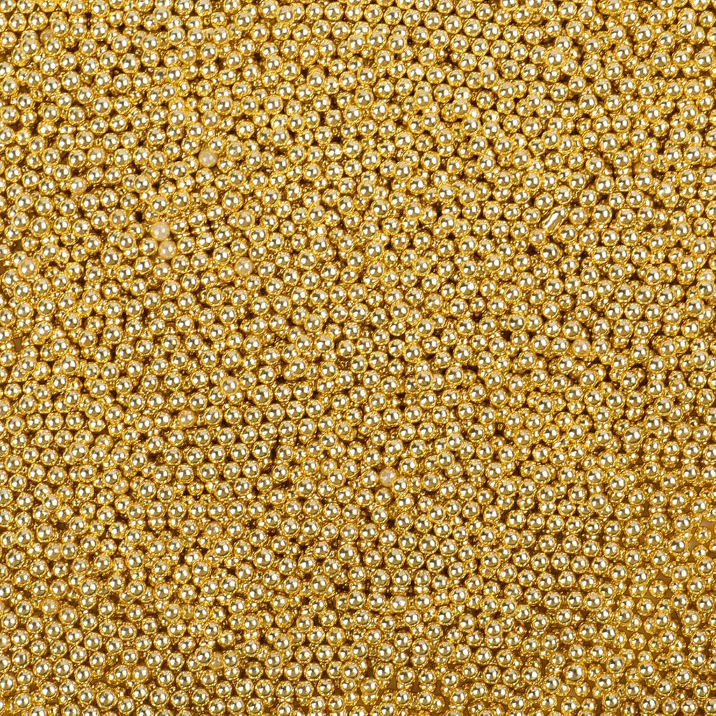 Gold Nonpareils Sprinkles - 4.6oz Edible 2mm Pearl Sprinkles for Cake Decorating, Cupcake, Cookie, Baking, Donuts, Ice Cream Toppings, Wedding Party Supplies
