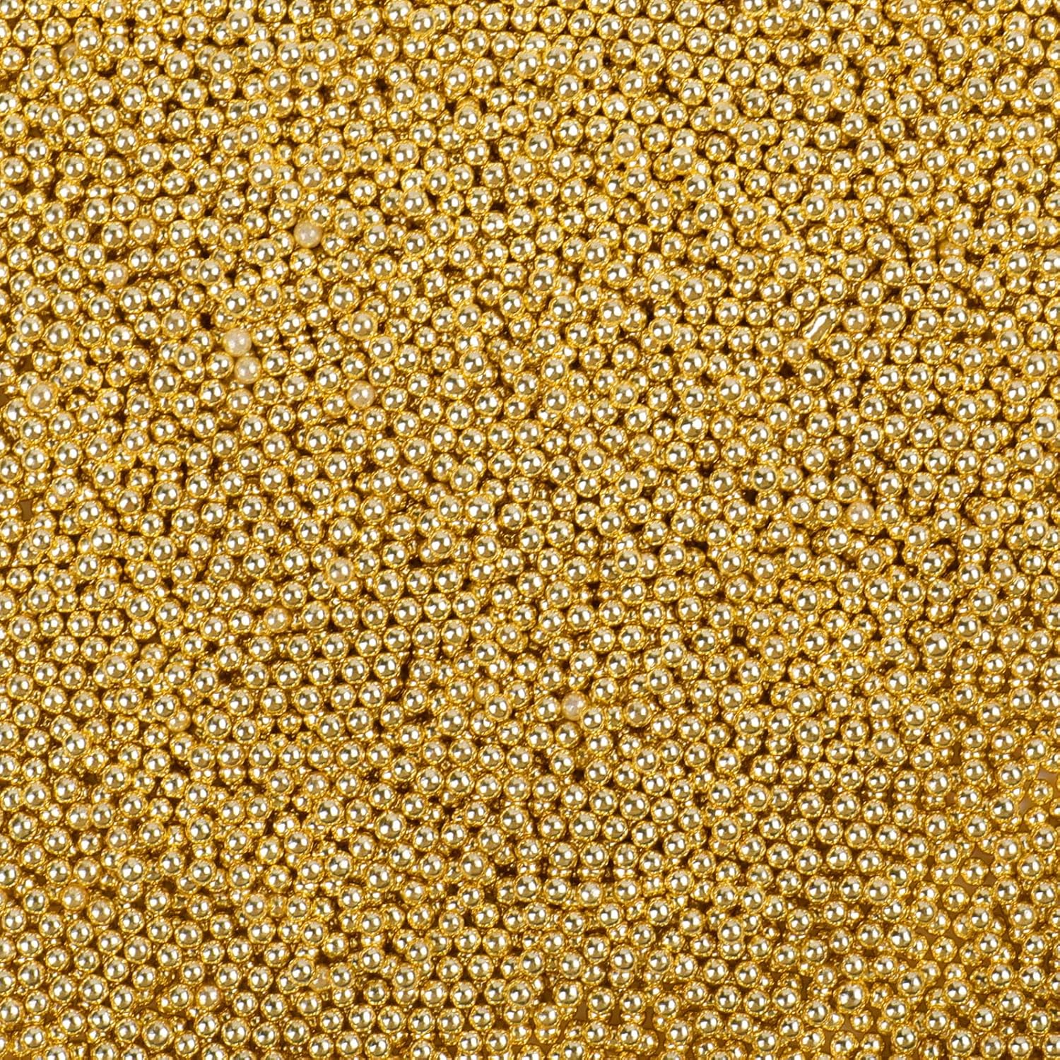 Gold Nonpareils Sprinkles - 4.6oz Edible 2mm Pearl Sprinkles for Cake Decorating, Cupcake, Cookie, Baking, Donuts, Ice Cream Toppings, Wedding Party Supplies