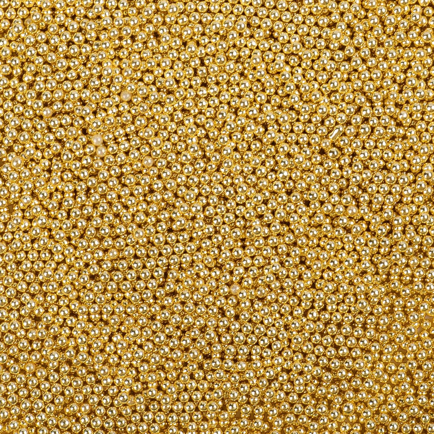 Gold Nonpareils Sprinkles - 2mm Edible Mini Pearl Sprinkles for Cake Decorating, Cupcake, Cookie, Baking, Donuts, Ice Cream Toppings, Wedding Party Supplies 130g/4.58oz