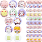 120 Pcs Kids Bandages, 10 Styles Cute Cartoon Adhesive Bandages Breathable Round Colorful Vaccination Bandage Adhesive Dot Kids Bandage for Minor Cuts, Scrapes, Wounds, 0,9 Inch