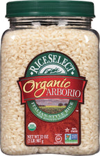 RiceSelect Organic Arborio Rice for Italian Risotto, Premium Gluten-Free Rice, Non-GMO, 32-Ounce Jar, (Pack of 1)