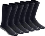 Dickies Men's Dri-Tech Moisture Control Boot-Length Socks, Available in L-XL (6, 12 Pairs)