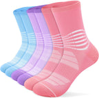 IRAMY Crew Compression Socks for Women Men with Ankle Arch Support Plantar Fasciitis Relief 3/6 Pairs
