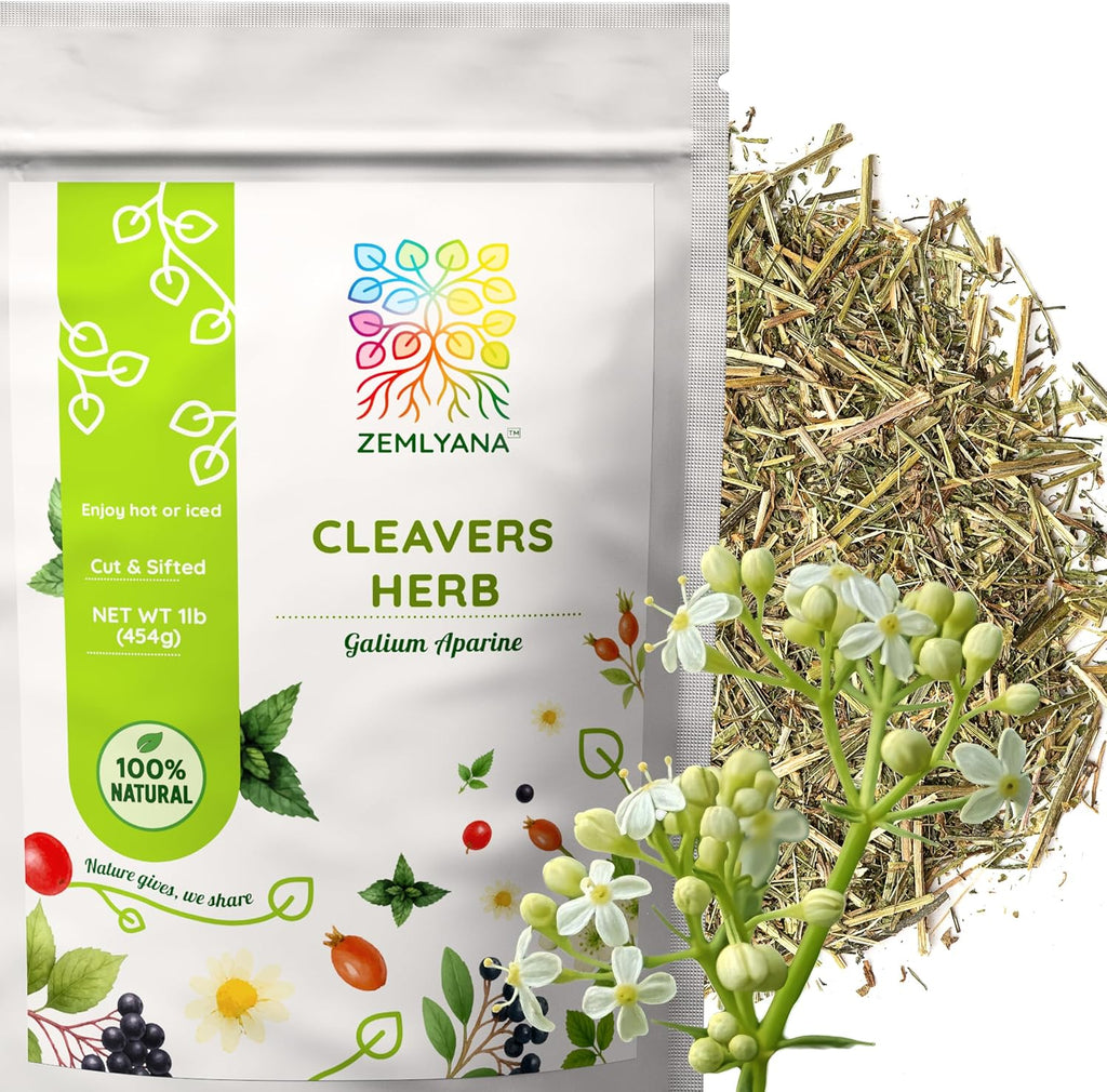 Cleavers Herb Tea (Galium Aparine) - Dried Cut & Sifted Cleaver Herbs - Fresh Herbal Loose Leaf Teas, Bulk 1lb (16 oz)