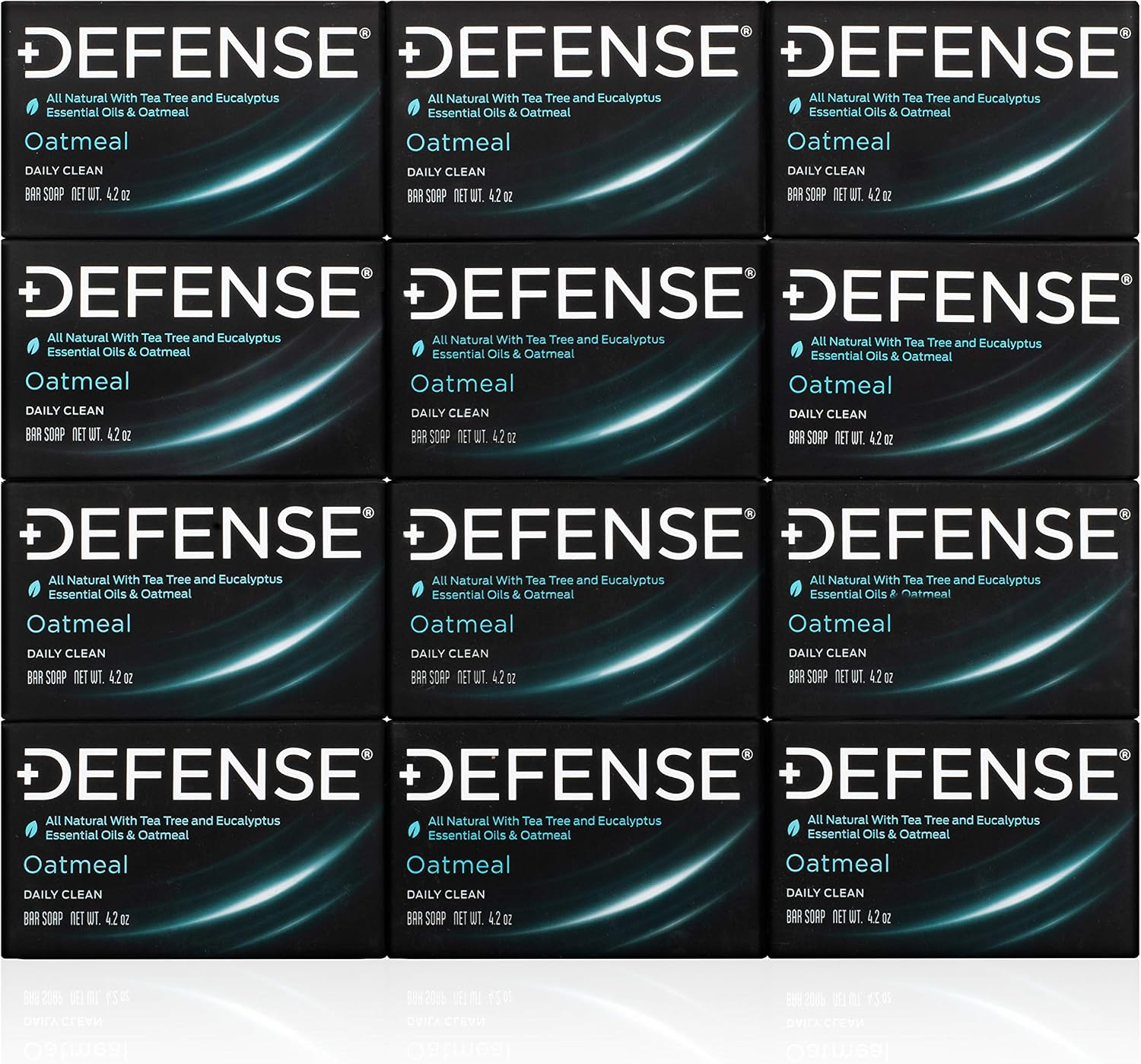 Defense Soap 12pk All Natural Oatmeal Bar Soap for Men | Made by Wrestlers with Tea Tree Oil & Eucalyptus Oil to Promote Healthy Skin