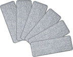 Aifacay Microfiber Mop Head Replacements Pads for Flat Floor Mop and Bucket Set, 13 Inch Reusable Microfiber Mop Pad Refills for Floor Cleaning Hard Wood Floor Microfiber Cleaning Pads - 6 Pack