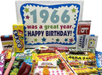 RETRO CANDY YUM ~ 1966 60th Birthday Gift Box Nostalgic Candy Assortment from Childhood for 60 Year Old Man or Woman Born 1966
