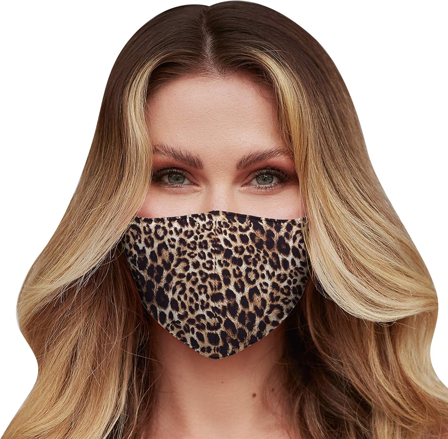 Washable Face Mask with Adjustable Ear Loops & Nose Wire - 3 Layers, Made in USA