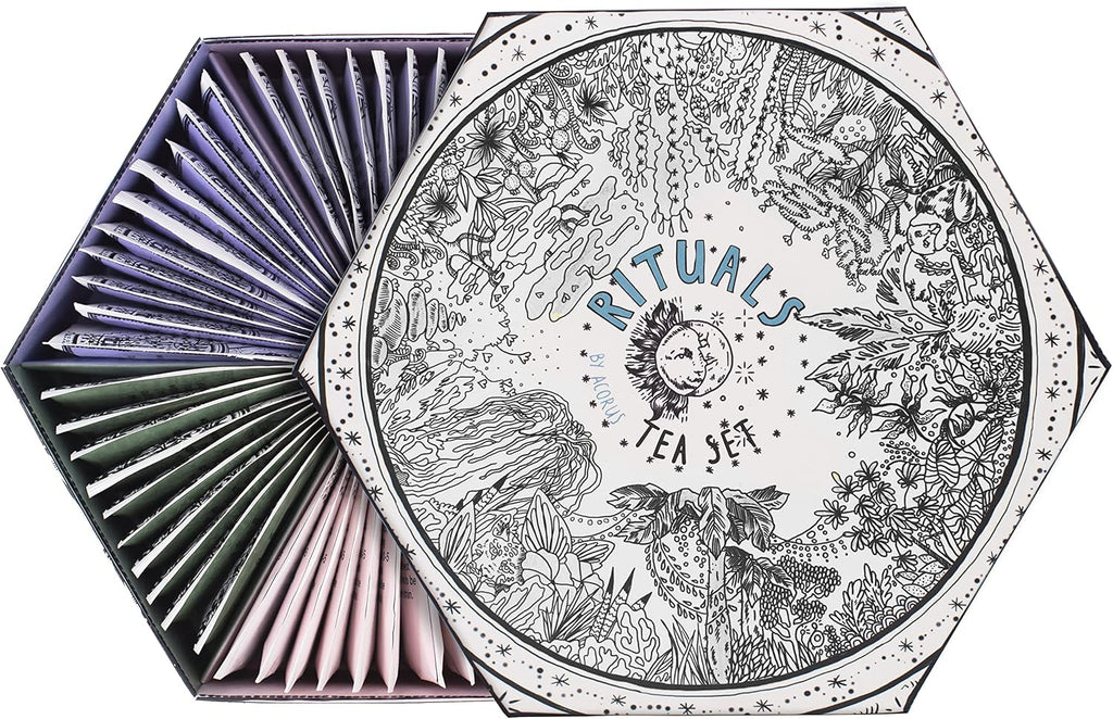 ACORUS Rituals Tea Set - Natural Fruit and Herbal Variety Pack, Tea Gift Set of 6 Different Teas, Sampler of 60 Bags Individually Wrapped
