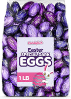 Easter Dark Chocolate Eggs, 1 lb. Bulk Easter Candy Bag, Individually Wrapped Chocolate Eggs Perfect for Easter Baskets, Egg Hunt, and Spring Holiday Treats