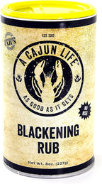 A Cajun Life Blackening Seasoning | Authentic Certified Cajun Blackening Rub, Non-GMO, No MSG, 8 oz
