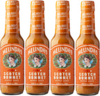 Melinda’s Scotch Bonnet Hot Sauce - Gourmet Scotch Bonnet Pepper Sauce - Made with Fresh Peppers, Carrots, Papaya & Lime Juice - Keto, Vegan, Gluten Free - 5oz, 4 Pack
