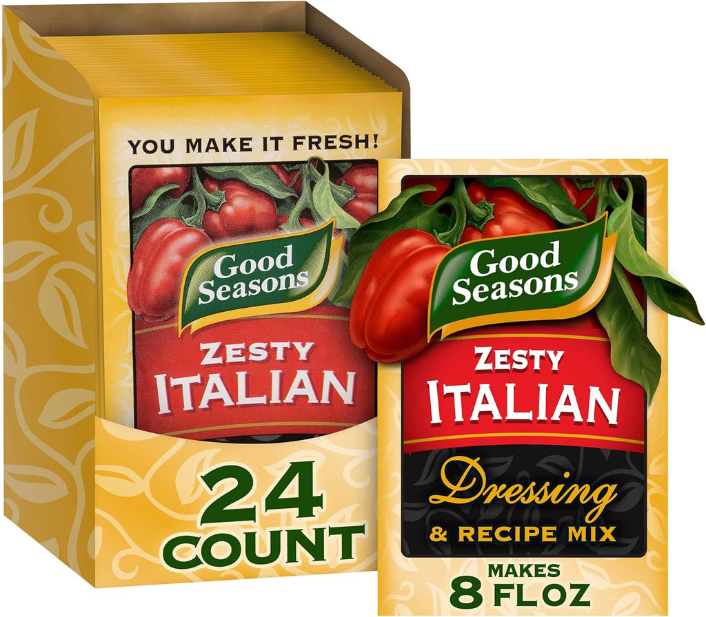 Good Seasons Zesty Italian Dressing & Recipe Seasoning Mix (24 Ct Pack, 0.6 Oz Packets)