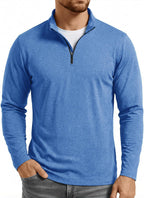 Boladeci Men's Quarter Zip Pullover Premium Fleece Lined Heather Long Sleeve Golf Shirts Midweight 1/4 Half Zip Sweatshirts