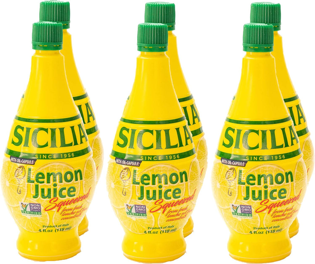 Sicilia Lemon Juice, 4 Fl Oz (Pack of 6)