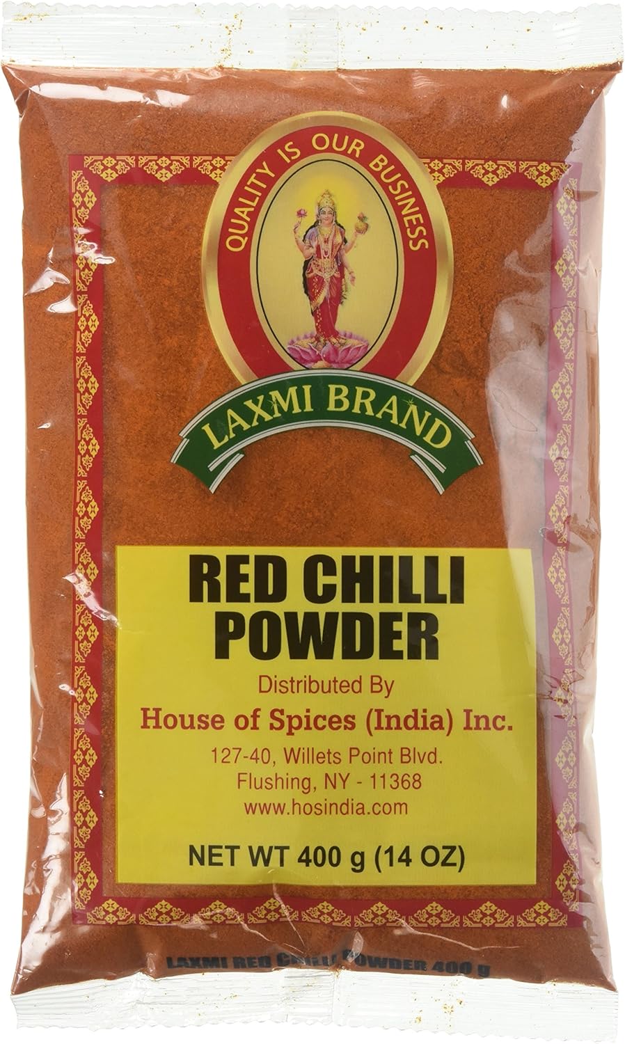 Laxmi Red Chilli Powder - 14oz (400g) | Nutrient-Rich Chilli Powder | Non-GMO certified | Guaranteed Quality and Taste |