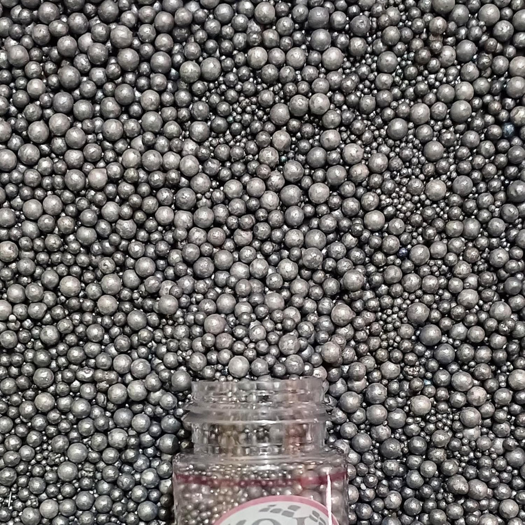 Confect Love Silver Metallic Disco Ball Sprinkles – Edible Cake Decorating Sugar Pearls | Shiny Silver Dessert Toppers for Cupcakes, Cookies, Cakes & Party Treats | Vegan, Gluten-Free, Nut-Free, Soy-Free, Dairy-Free, Palm Oil-Free- 4.2 Oz