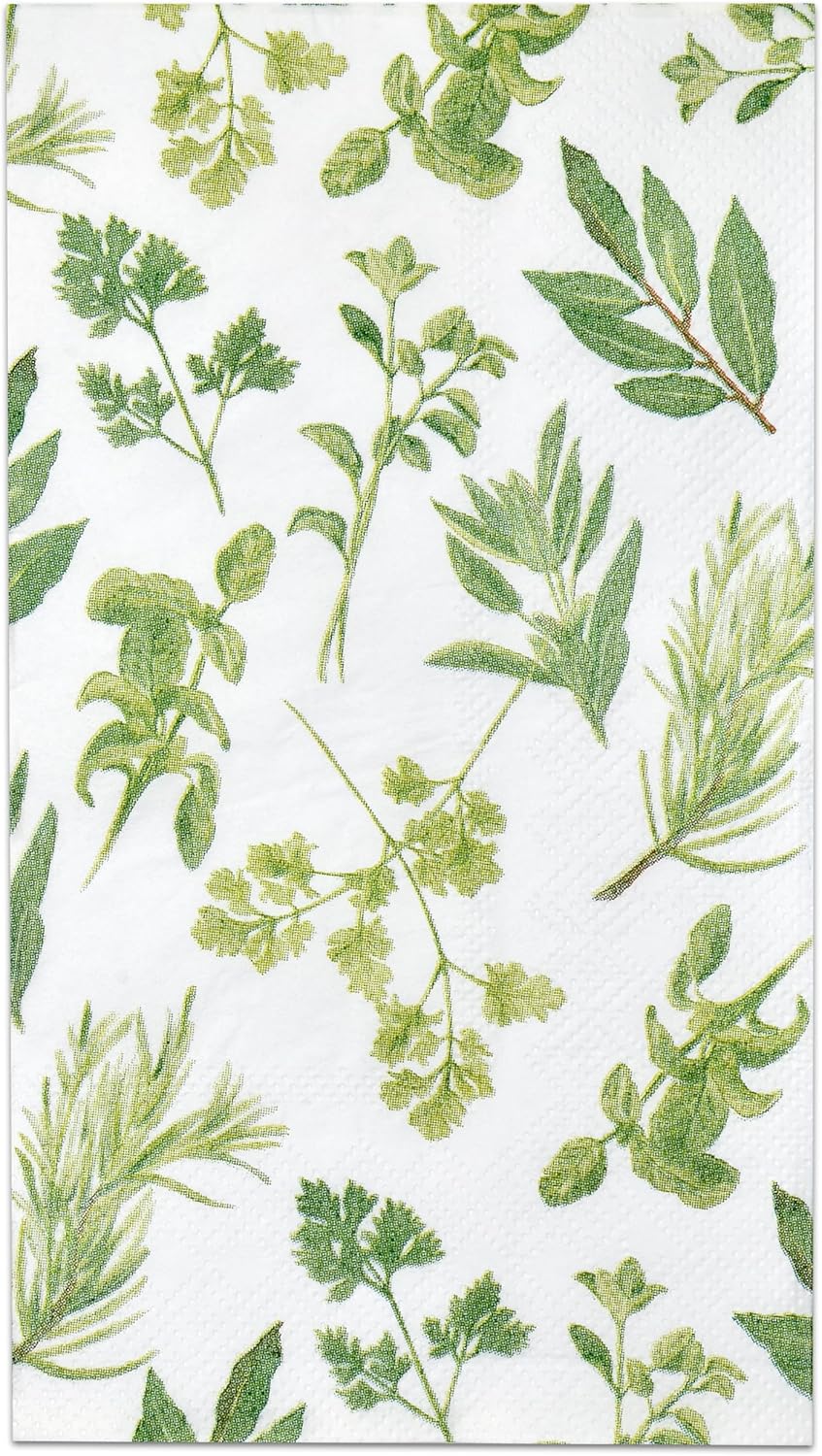 Gift Boutique 100 Pcs Botanical Herb Paper Guest Napkins Disposable Spring Summer Greenery Herbs Napkin for Flowers Floral Birthday Party Supplies