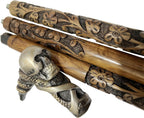 Antique Octopus & Skull Handle Red Natural Wood Cane Walking Stick for Men & Women | Aluminium Head Unisex Luxury Walking Cane - Fashion Statement/Gifts