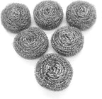 KTOJOY 6 Pack Stainless Steel Wool Scrubber, Scrubbing Scouring Pad, Steel Wool Scrubber for Kitchens, Bathroom and More