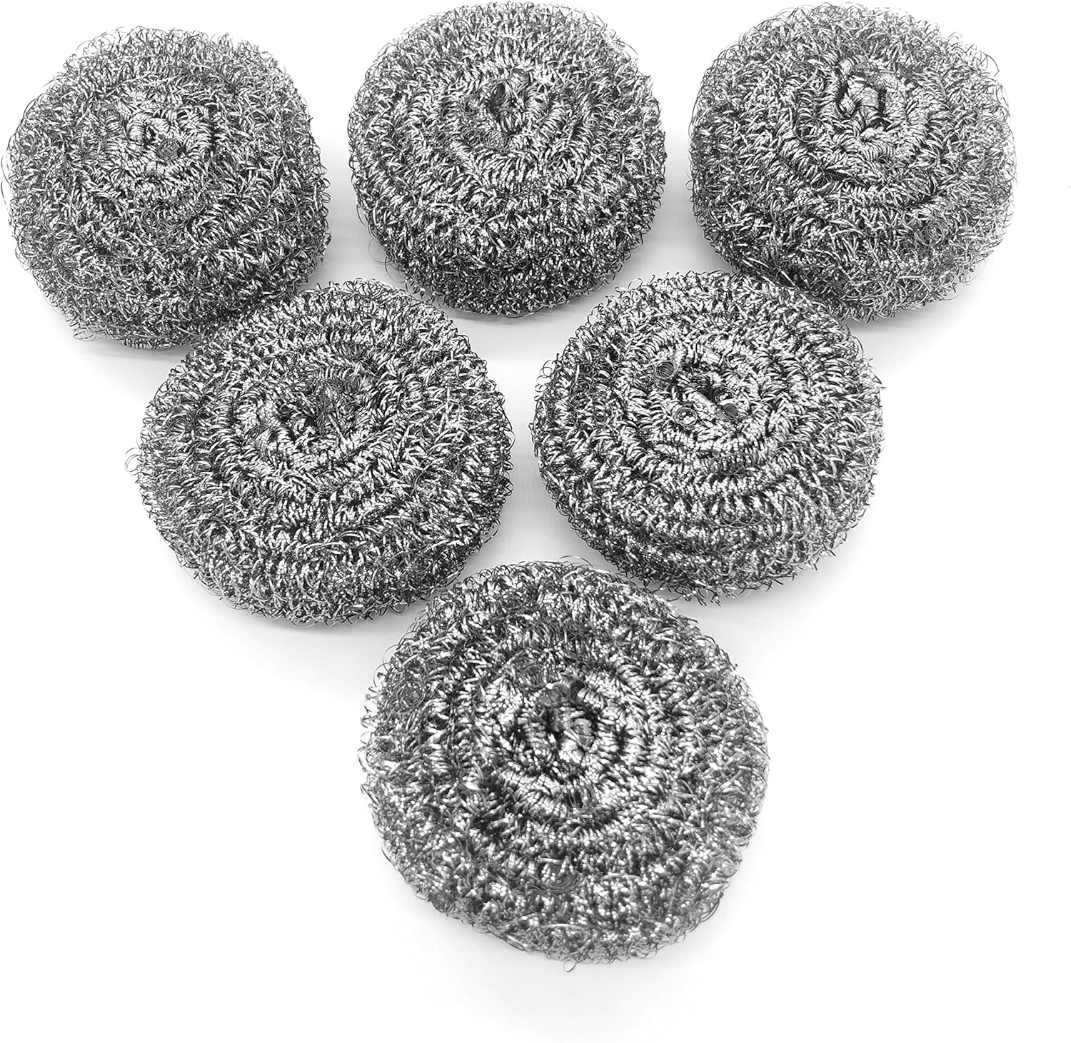 KTOJOY 6 Pack Stainless Steel Wool Scrubber, Scrubbing Scouring Pad, Steel Wool Scrubber for Kitchens, Bathroom and More