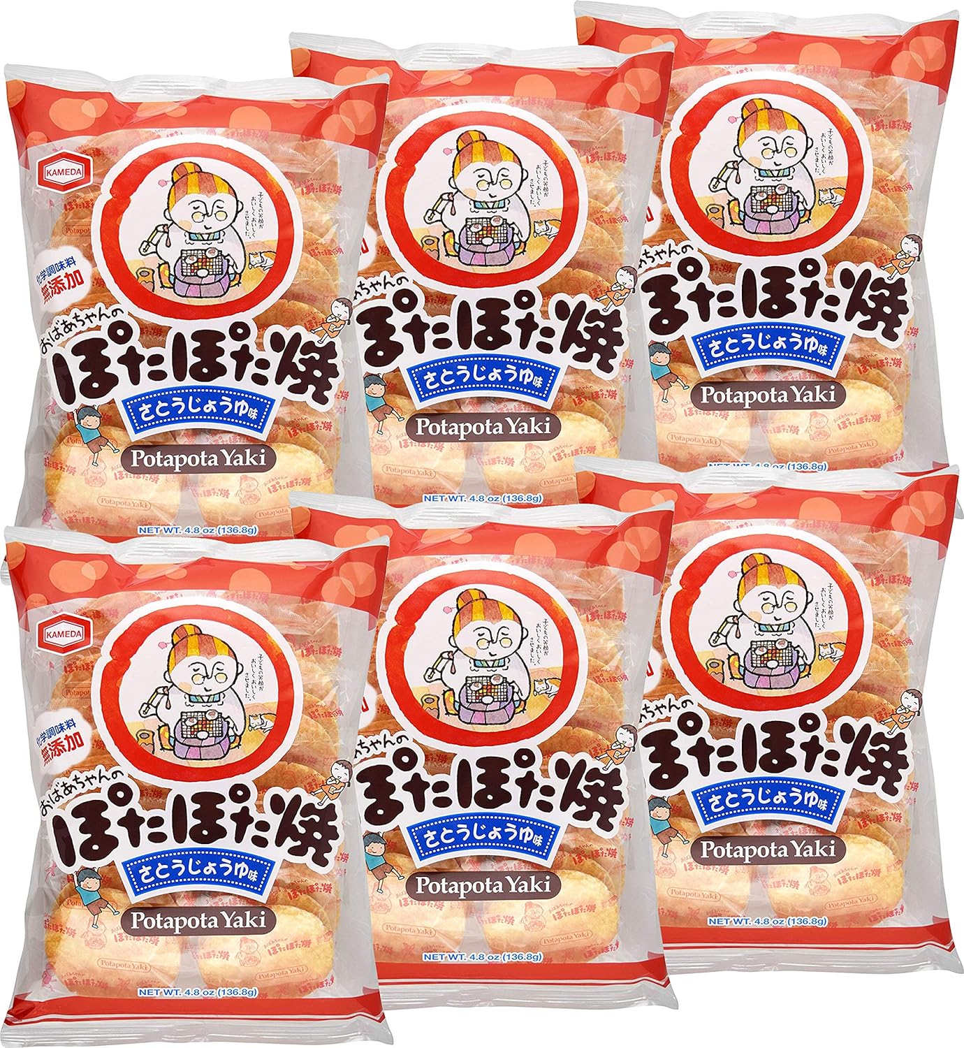 Kameda Pota Pota Yaki Rice Crackers 22pcs 4.8oz (6 Pack)