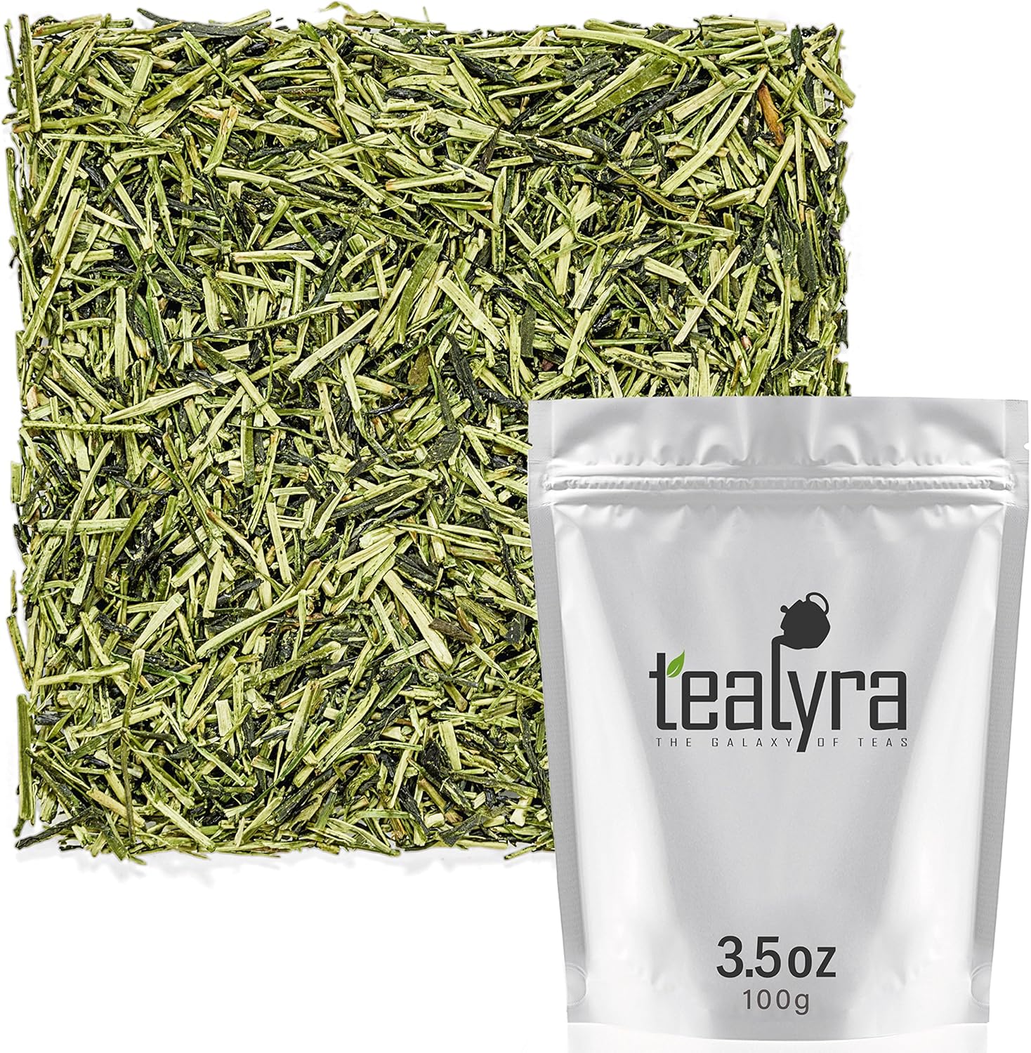 Tealyra - Premium Kukicha Twig Kabuse - Japanese Green tea - Loose Leaf Tea - Mild Slightly Nutty Flavour - High Level of Antioxidants - Caffeine Level Low - 100g