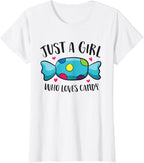 Funny Girl That Loves Sweets Just a Girl Who Loves Candy T-Shirt