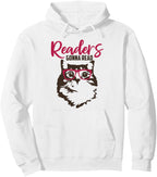 Readers Gonna Read Reading Cat Nerd Book Lover Kitten Pullover Hoodie