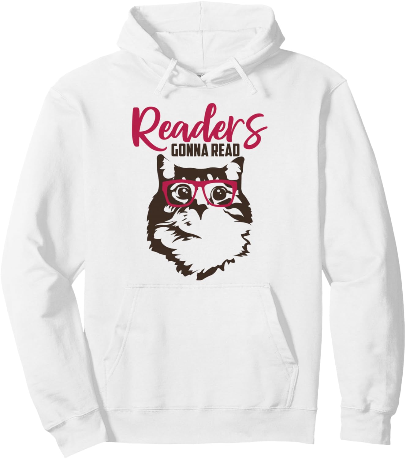 Readers Gonna Read Reading Cat Nerd Book Lover Kitten Pullover Hoodie