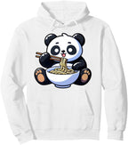 Panda Eating Ramen Noodles Cute Kawaii Japanese Anime Pullover Hoodie