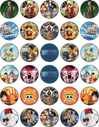 30 x Edible Cupcake Toppers Themed of Pirate Adventure Collection of Edible Cake Decorations | Uncut Edible on Wafer Sheet