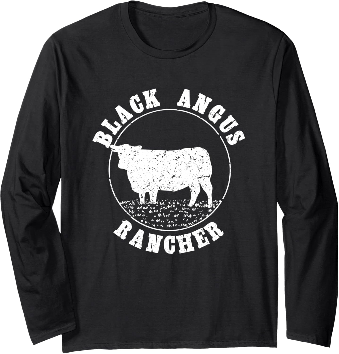 Black Angus Rancher Cow tee / heifer, homesteader Farm Long Sleeve T-Shirt