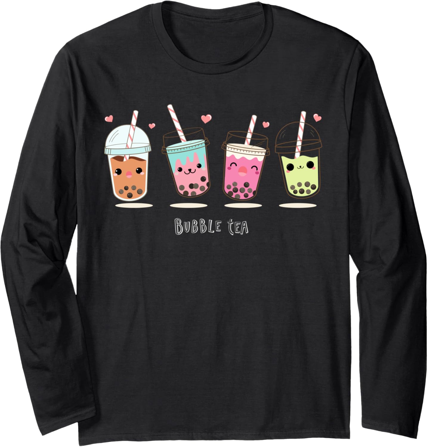 Cute Bubble Tea Kawaii Drinks Long Sleeve T-Shirt
