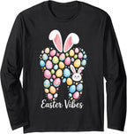 Dental Assistant Teeth Easter Dental Squad Dentist Vibes Long Sleeve T-Shirt