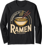 Powered by Ramen Noodle Humor for Food Lovers Long Sleeve T-Shirt
