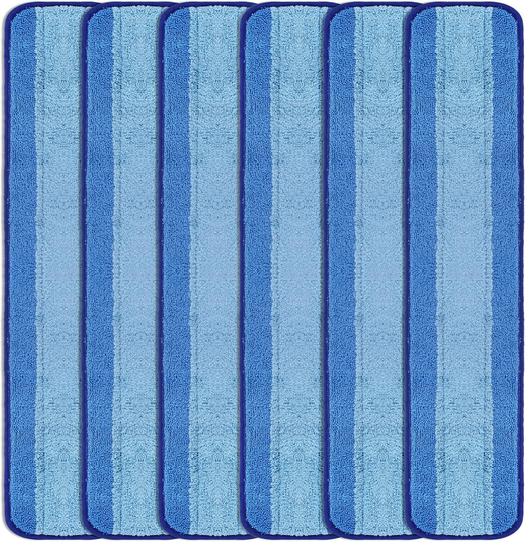 LTWHOME 24 Inch Microfiber Commercial Mop Refill Pads for Wet or Dry Floor Cleaning (Pack of 6)
