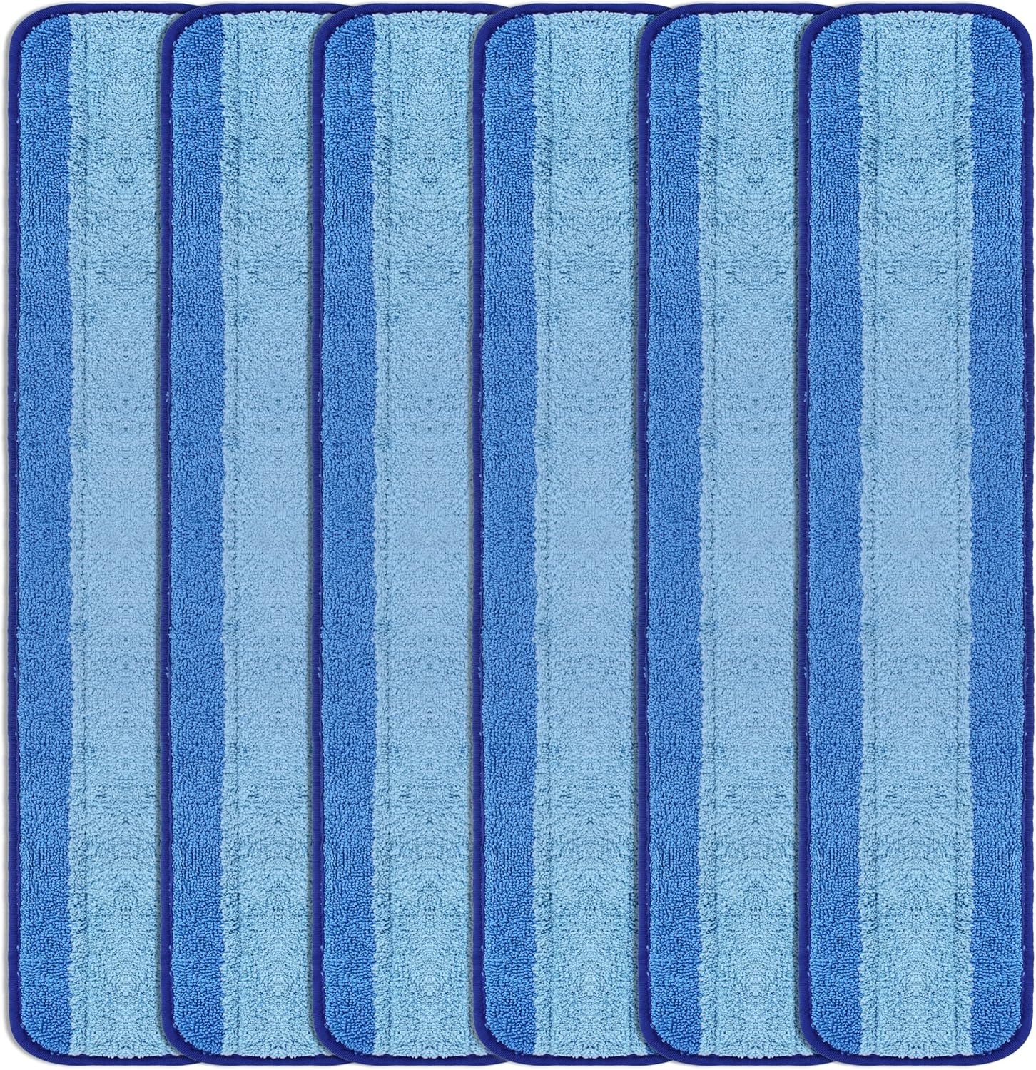 LTWHOME 24 Inch Microfiber Commercial Mop Refill Pads for Wet or Dry Floor Cleaning (Pack of 6)