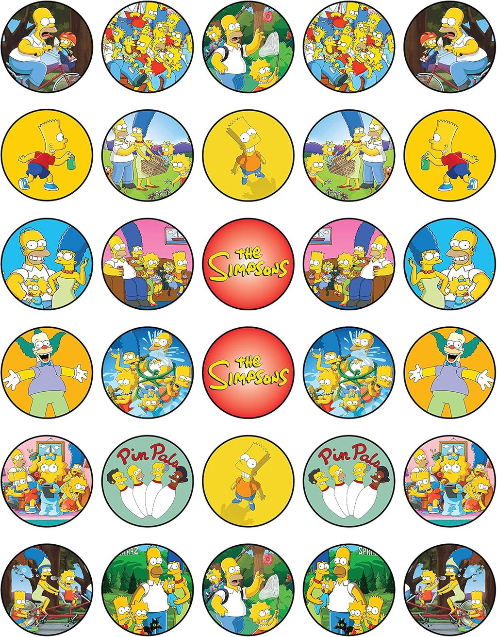 30 x Edible Cupcake Toppers – Family Fun Adventure-Inspired Collection of Edible Cake Decorations | Uncut Edible on Wafer Sheet