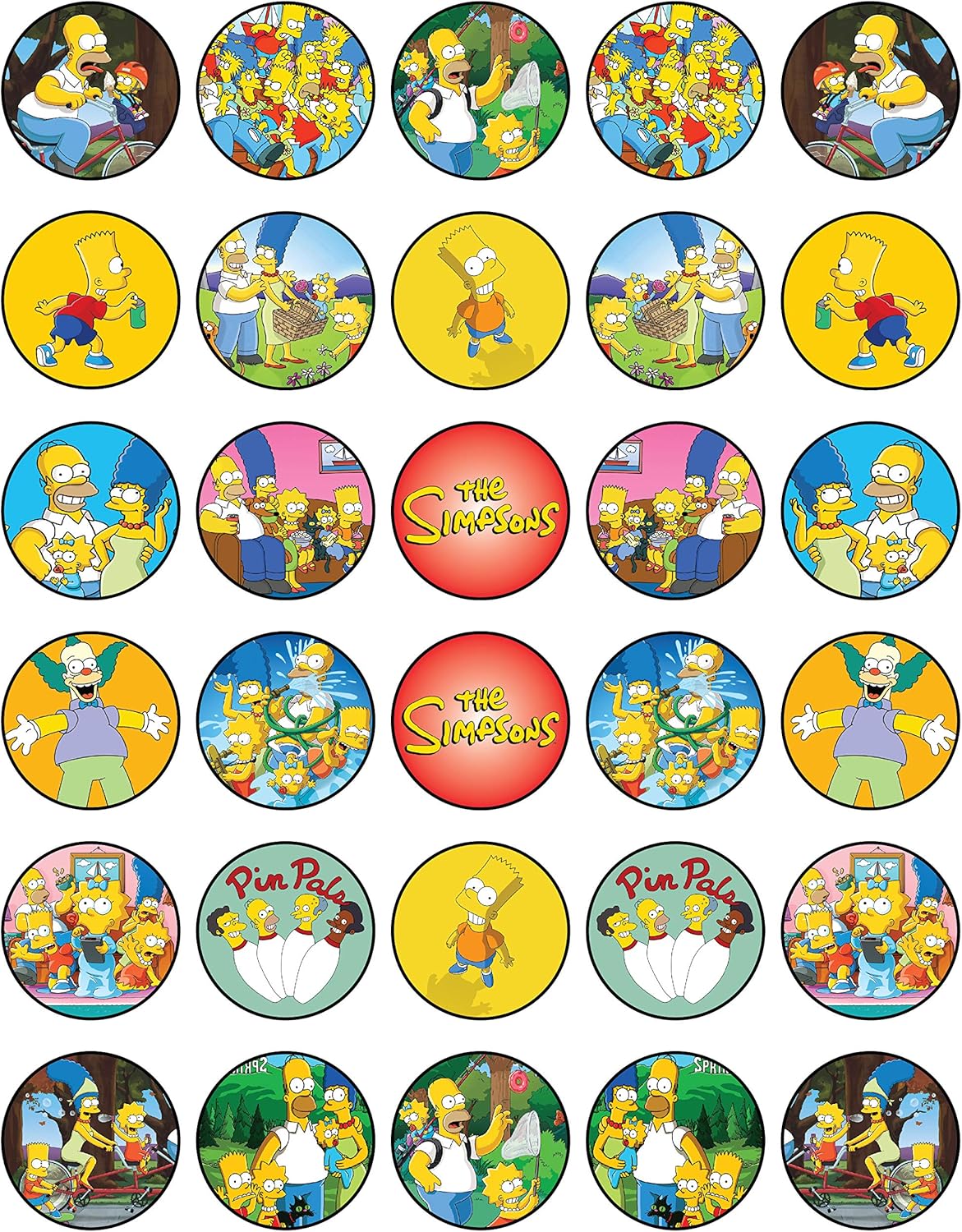 30 x Edible Cupcake Toppers – Family Fun Adventure-Inspired Collection of Edible Cake Decorations | Uncut Edible on Wafer Sheet